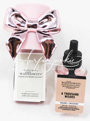 Bath & Body Works A Thousand Wishes Pink Bow Wallflower Plug In Diffuser + Bulb