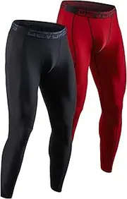 [DEVOPS] Men's 2 Packs Compression Cool Dry Tights Baselayer Running Active Leggings Pants