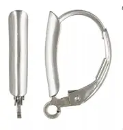 sterling silver shield lever back finding