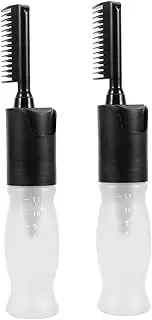 LOORGVEL 2pcs Hair Dye Applicator Bottle with Comb Oil Applicator Tool for Even Hair Color Distribution for Salon and Home Use Durable with Measurement Scale