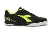 Diadora Pichichi 6 Turf Soccer Futsal Boots Shoes Indoor Football - Black/Fluro Yellow