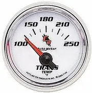 Auto Meter 7149 C2 2-1/16" 100-250 F Short Sweep Electric Transmission Temperature Gauge