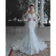 Wedding Dress Mermaid Long Sleeve Appliques Bridal Gowns