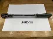 Snap-on Tools NEW COMBAT GREEN 3/8" Drive Hard Grip Long Flex Ratchet FHLFD80ACG