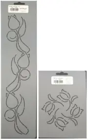 2 Quilting Stencils Tulips Border & Block Floral Quilt Patterns Templates Set