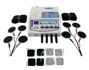 Electrotherapy 4 Channel With Carbon + Sticky Pads Physiotherapy Machine**
