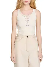 Sandro Lace Up Tank Top