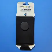 Popsockets PopThirst Slim Can Holder w/ Swappable Top - BLACK