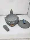 MOLCAJETE HECHO A MANO PIEDRA VOLCANICA PEZ/FISH