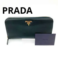 在飛比找蝦皮購物優惠-PRADA 長夾 Saffiano皮革 金 黑色 日本直送 