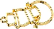 COHEALI Christmas Pendant Frame Snowman Metal Border 10pcs Open Back Bezel Jewelry Pendants Alloy Frame Jewelry
