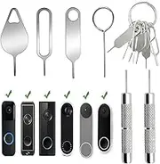 8 Pcs Security Pin Key Release Removal Tool Compatible with Arlo Video Doorbell, Eufy Video Doorbell and Nest Video Doorbell,with 2 doorbell removal pins and a key ring(4 Styles)