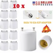 10x GU24 toE26/E27 Adapter Converter Standard Screw-in Socket For LED Light Bulb