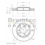 Bremtec Euro-Line GeoZinc Coated Brake Rotor - BDR13820EL
