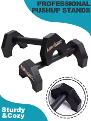 Premium Wooden Push-Up Handles and Non-Slip Calisthenics Parallettes, Push-Up...