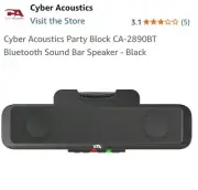 NEW Cyber Acoustics USB Computer Speaker Bar (Black) MODEL CA-2890