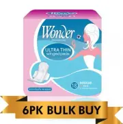 6Pks Ultra-Thin Regular Period Light Incontinence Pads With Wings Absorbent Core