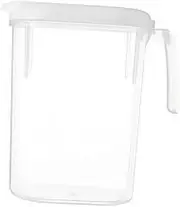 CIYODO Coffee Orange Juice Pitcher Kettle Clear Pitcher Water Jug for Fridge Glass Water Jug with Lid Lemonade Pitcher Pp White Hot Water Pitcher Tea Pitcher Drinks Pitcher