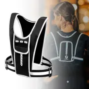 Running Vest Phone Holder Reflectiv Safety Hi Vis Accessories Cycling Unisex