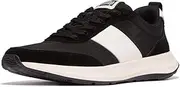 [FitFlop] (フィットフロップ) Fit-Flop Sneaker Boots F-Mode Flow Fabric/Suede/Leather Flatform Sneakers Women's, Black, 23.5 cm