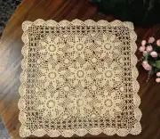 Laivigo Handmade Crochet Cotton Lace Tablecloth Placemats Doilies Doily Square,1