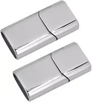 TOPPERFUN 2pcs Magnetic Fastener Layering Necklace Clasp Clasps Charm Bracelet Jewelry Bracelets Flat Magnetic Closure Necklace Extender Gold Necklace Gold Silver Chains for Jewelry Making
