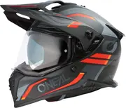 Oneal A-SRS Spike Motocross Helmet, black-grey-red, Size S for Men Black Grey Red