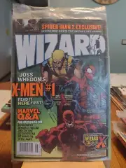 Wizard #152 JUNE 2004 WOLVERINE, SPIDER-MAN, COVER. 1 of 2 UNOPENED POLY BAG.