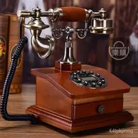 在飛比找蝦皮購物優惠-🔥台灣熱銷 仿古電話機歐式實木電話 復古電話機 時尚家用古董