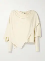 Salon 1884 - Lazelle Layered Wool Top - Cream - FR 40