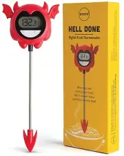 Funny Devil Head Digital Meat Thermometer Unique Design Cooking Gadgets