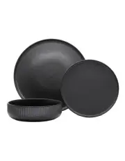 [Salt&Pepper] Brae Dinner Set 12 Piece in Black