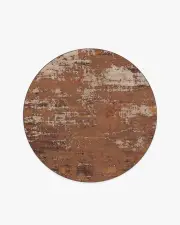 185' Round | Machine Washable Runner Rug | Kid & Pet Friendly | Indoor Rug | Patina Copper Multicolour Rug | Ruggable