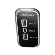 Car Charger Dual USB PD Type-C Adapter Power Socket Fast Charging Panel Mount (for: Honda)