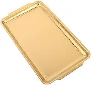 Thickened Grill Pan Gold Serving Trays and Platters Stainless Steel Grill Pan Rectangle Serving Platter Gold Trays Cast Iron Griddle for Gas Grill Korean Grill Gas