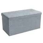Foldable Bench 78x38x38cm Ottoman Stool Seat Cube Storage Box Lid