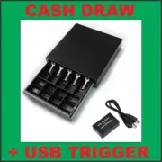 Heavy Duty Cash Drawer+USB Trigger TILL/BOX/DRAW POS Note+Coin *AU POST-REMOTE*