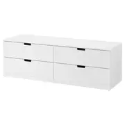 NORDLI chest of 4 drawers, white, 160x54 cm