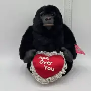Ganz Ape Over You Valentine's Plush Black Gorilla Red Heart Stuffed Animal