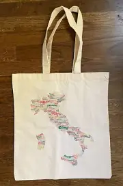 COLLEEN WILCOX Canvas Tote Bag Italy Regions Italian Rome Naples Venice Milan