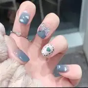 glitterfesta - Bow Faux Nail Tips (various designs) X35 - Pink & Cow - Black & White - One Size