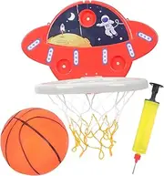 1 Set Cartoon Basketball Hoop for Indoor Rack with Suction Cups Ball Fun Activity for Boys Easy to Store Great Present