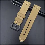 [ALMVIS] Watch Strap Leather Vintage Leather Strap Handmade Watchband for Man 22mm 24mm Watch Strap Fit for Panerai Watch Belt 8Color(Color 8,22mm)
