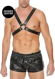Ouch! Men's Large Buckle Harness, Black, One Size