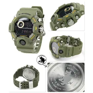 【金台鐘錶】CAISO 卡西歐 G-SHOCK RANGEMAN系列 電波錶 三大感應器 (軍綠) GW-9400-3