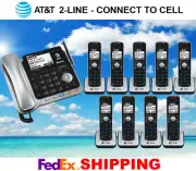 AT&T TL86109 2-LINE DECT 6.0 PHONE SYSTEM - BLUETOOTH - 9 CORDLESS - BRAND NEW