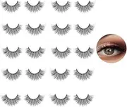Changyeah 10 Pairs 3D Mink False Eyelashes - Natural Wispy Soft Faux Lashes, Fluffy Curly Eye Lashes