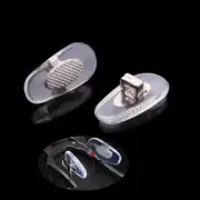 1 pair Nose Pads for glasses Ray Ban 16mm NEW type PVC Tear Drop Push-In Silver