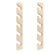 2 PCS Hat Rack for Wall Wooden Baseball Caps Organizer Wall Mount Baseball Hat Holder Vertical Hat Racks for Closet Wood Color