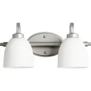 Quorum International 5060-2-64 Reyes Bathroom Vanity Light Classic Nickel